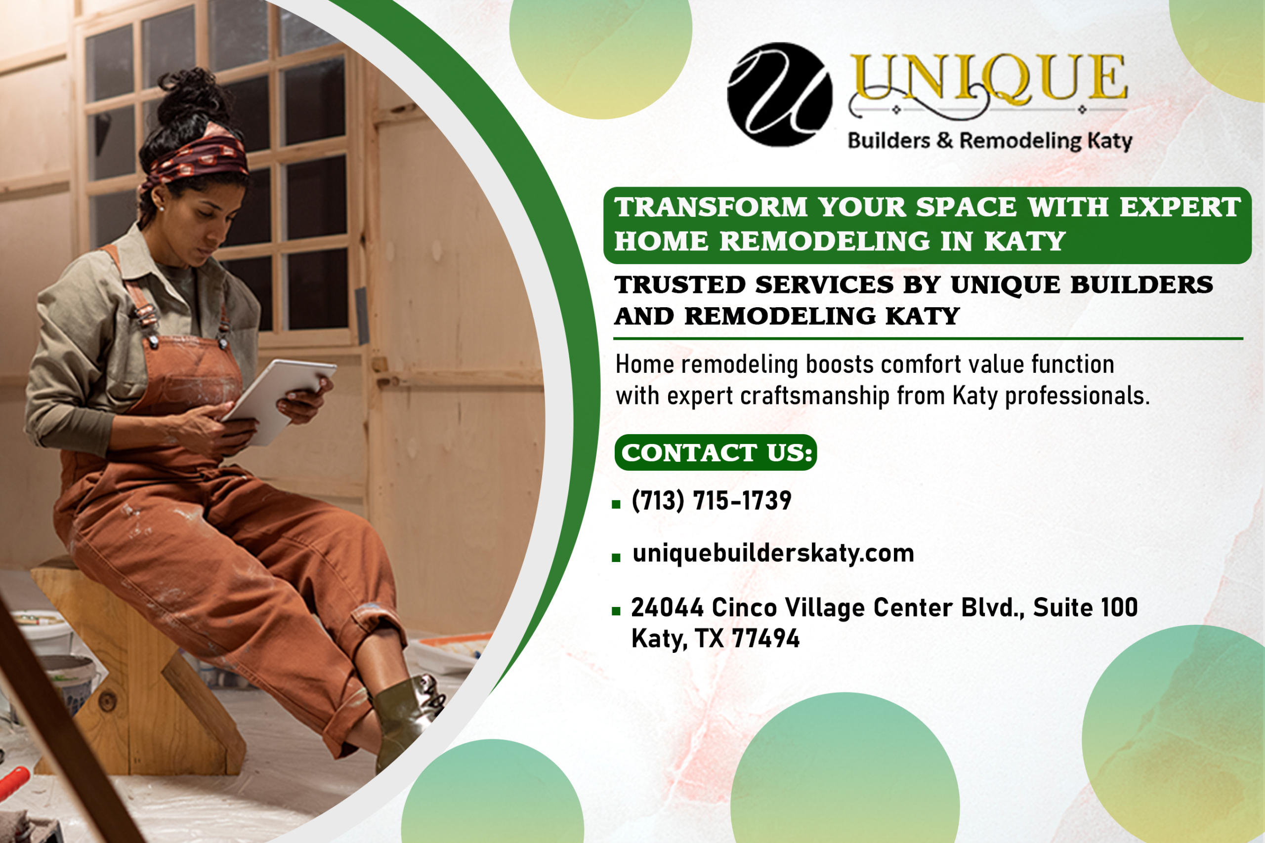 Transform Your Space with Expert Home Remodeling in Katy – Trusted Services by Unique Builders and Remodeling Katy