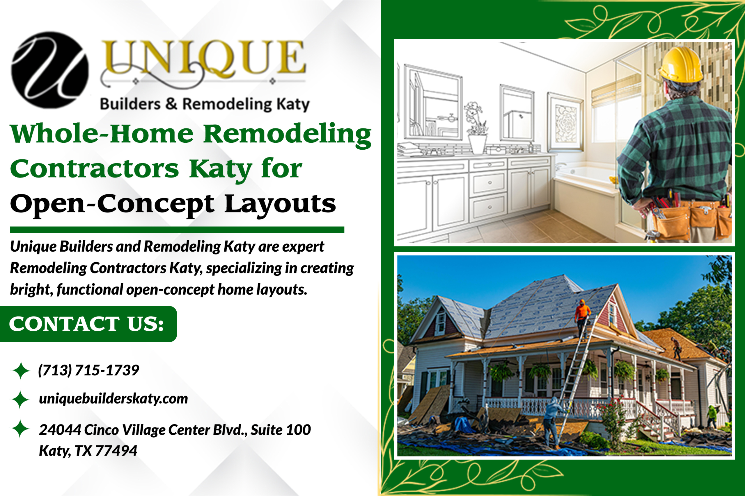 Whole-Home Remodeling Contractors Katy for Open-Concept Layouts